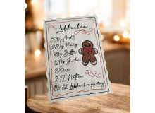 ADVENTSKALENDER 23. Dezember - Stickserie - ITH Postkarte Lebkuchenrezept